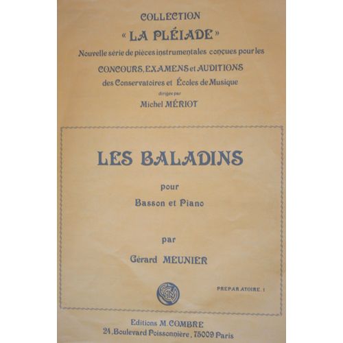 Les Baladins Pour Basson Et Piano