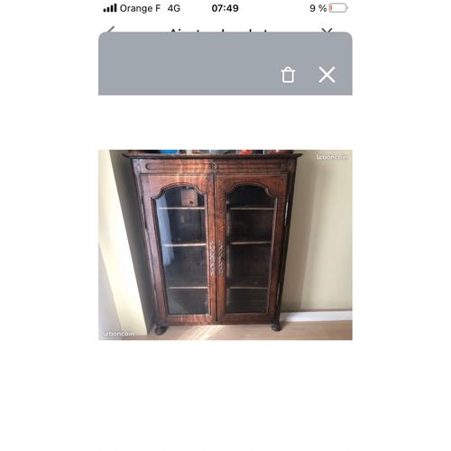 Meuble Vitrine Ancienne Bois Foncé