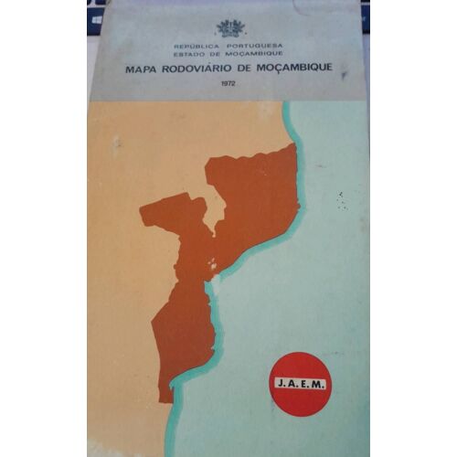 Mapa Rodoviaro De Mozambique 1972