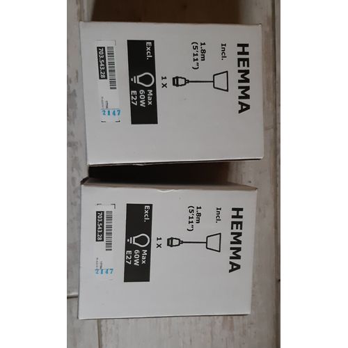 2 Suspensions Ikea Pour Luminaire Hemma