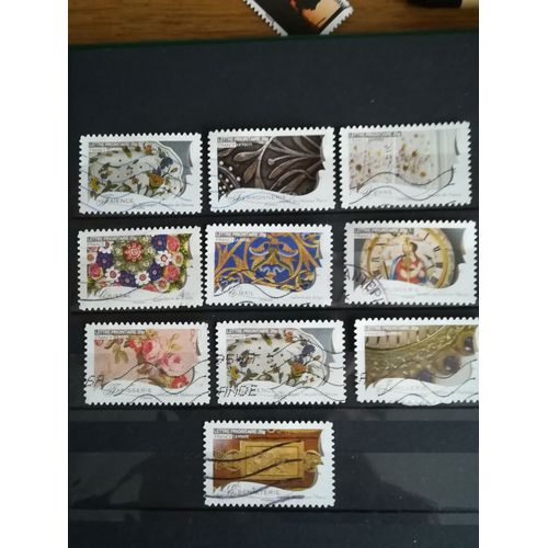 10 Timbres Adhésifs France 2009 Thème " Les Métiers D'art
