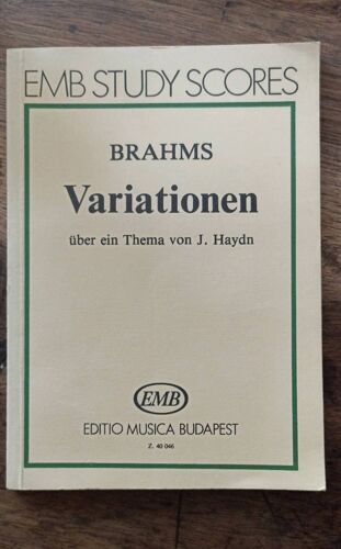 Brahms Variationen Partition De Poche Chez Emb Study Scores