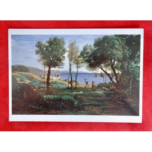 Carte Postale Camille Corot "Vue Près De Naples". Cp Peinture. Cp Exposition Musée. Carte Postale Art.