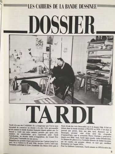 Les Cahiers De La Bande Dessinée N° 63 Dossier Tardi Mai-Juin 85 Mouminoux Goossens Little Nemo Grooensteen Smolderen