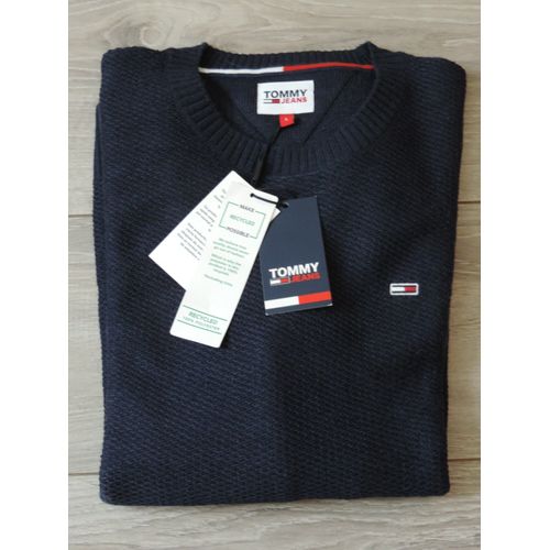 Pull Tommy Hilfiger Bleu Marine Neuf Taille L