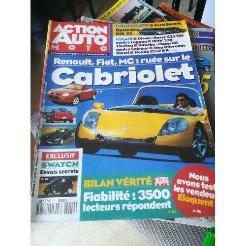 Action Auto 12 De 1995 Mg Rv8,Jeep Cherokee 2.5 Td Luxe,Bmw 328 Touring,Rover 620 Sdi,Laguna Rt 2.2d,Zx 1.6i Aura,Ford Escort 1.6i Ghia,Renault 19 1.8 Alize,Opel Astra 1.6i Gls,Maserati Quattroporte,S