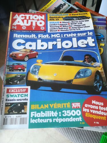 Action Auto 12 De 1995 Mg Rv8,Jeep Cherokee 2.5 Td Luxe,Bmw 328 Touring,Rover 620 Sdi,Laguna Rt 2.2d,Zx 1.6i Aura,Ford Escort 1.6i Ghia,Renault 19 1.8 Alize,Opel Astra 1.6i Gls,Maserati Quattroporte,S