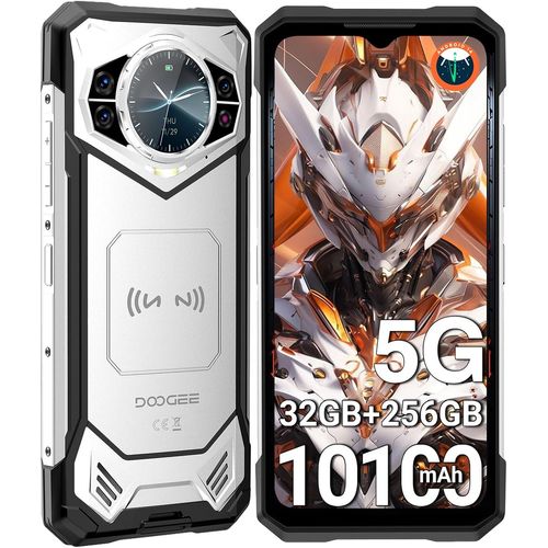 5G Telephone Portable Incassable DOOGEE S200 Android 14 32Go+ 256Go/2 to Smartphone Incassable avec Écran, 10100mAh 6,72" FHD+120Hz 100MP, NFC Dual SIM