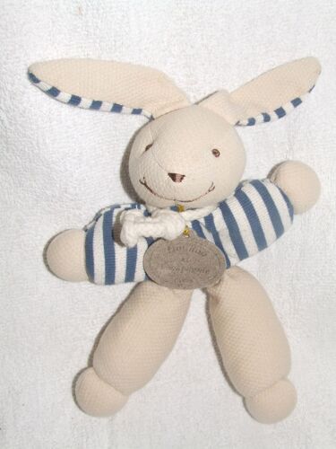 Lapin Doudou Et Compagnie Bleu Raye Grelot