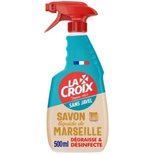 Nettoyant Ménager Désinfectant Sans Javel Savon de Marseille LACROIX spray 500ml