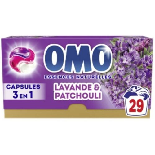 Lessive Capsules 3 en 1 Lavande & Patchouli OMO x29