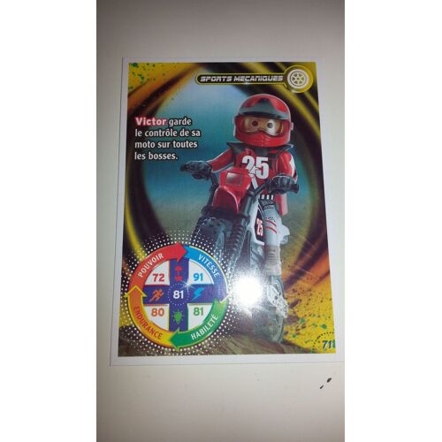 Carte Playmobil Carrefour N°71 Sports Mécaniques