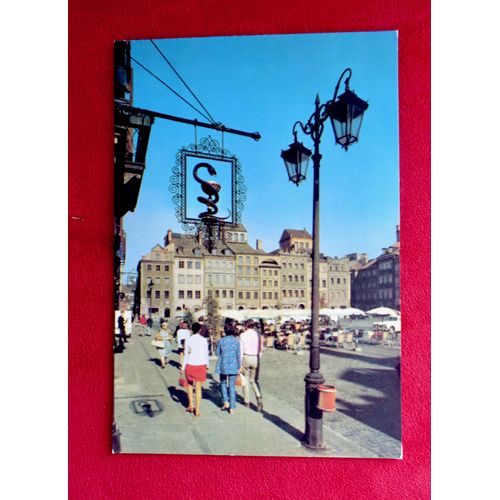 Ancienne Carte Postale Animée Cpa De Varsovie. Cp Pologne. Warszawa. Personnages Dans Une Rue