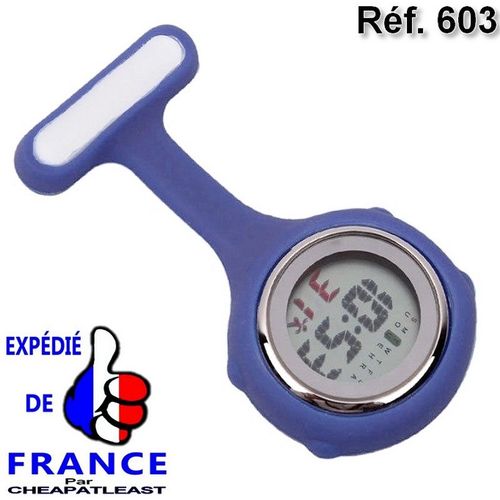 Montre D'infirmière Digital Multifonction: Alarme Chronomètre Date Snooze Affichage Lcd Broche Silicone Violet Poche Fourniture Hopital Personnel Hospitalier Sage-Femme Aide Soignante Médecin Pédiatre
