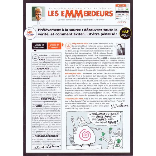 Les Emmerdeurs No 276 (+ 2 Suppléments) - Avril 2018 - Astuces 100 % Légales