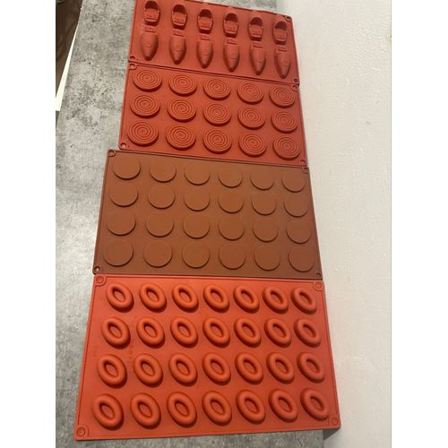 Lot De 4 Moules En Silicone 