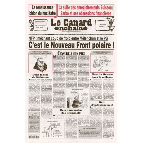 Le Canard Enchainé N° 5439 : "C'est Le Nouveau Front Polaire !"