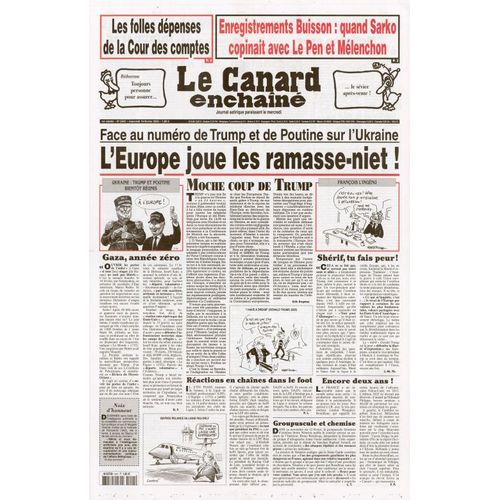 Le Canard Enchainé N° 5441 : "L'europe Joue Les Ramasse-Niet !"