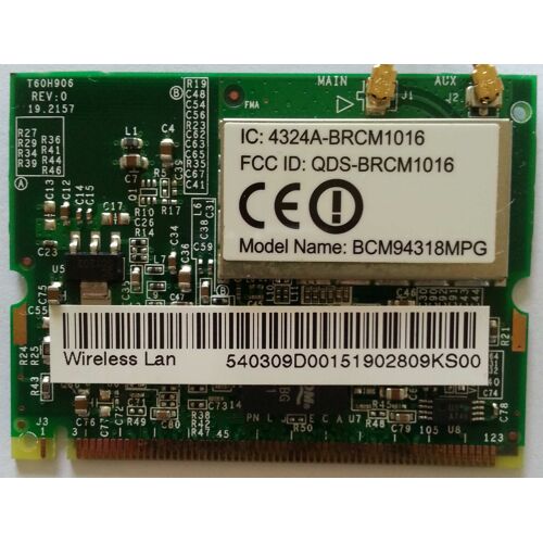 BroadCom BCM94318MPG 4324A BRCM1016 Mini Pci WiFi