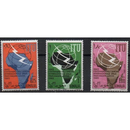 Somalie Timbres Union Internationale Des Télécommunications 1965