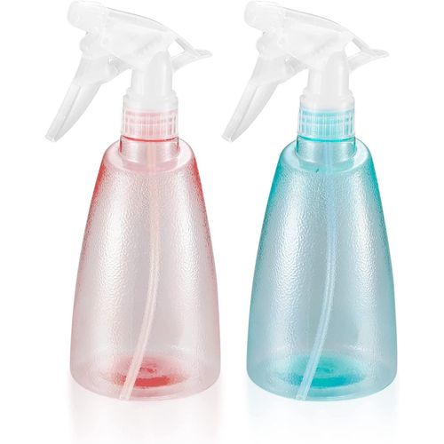 2Pcs Flacons Pulverisateur Vide 500ML, Vaporisateur Bouteilles en Plastique, Bouteille Spray Vide, Flacon Pompe Vide pour Ménage, Jardin, Coiffeur, Plantes, Fleurs