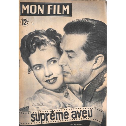 "Mon Film" N°140 - Ray Milland & Teresa Wright Dans "Suprême Aveu" / Jean Gabin (Portrait) / Virginia Field (27/04/1949)