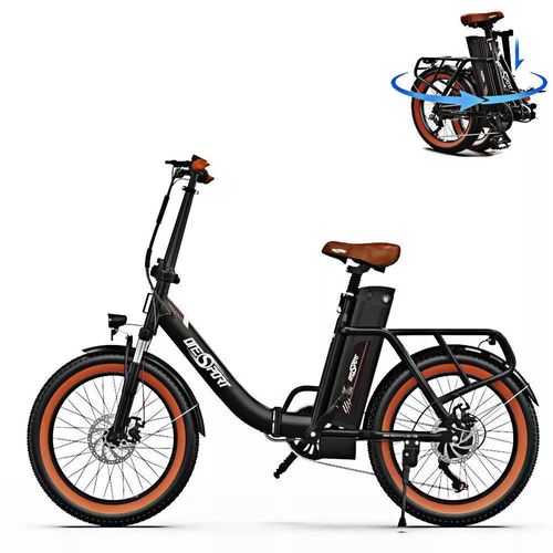 Vélo Électrique Pliant, Shimano 7 Vitesses, Écran Lcd, Moteur Arrière 250w, Batterie Lithium Amovible 48v/17ah, Capacité De Charge Maximale 100kg, 25km/H, Convient Pour 165-195cm, Vélo Urbain À Usage Général