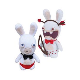 Les Lapins Crétins Peluche Beanie Valentine A 19 Cm - En Sous-Vêtement