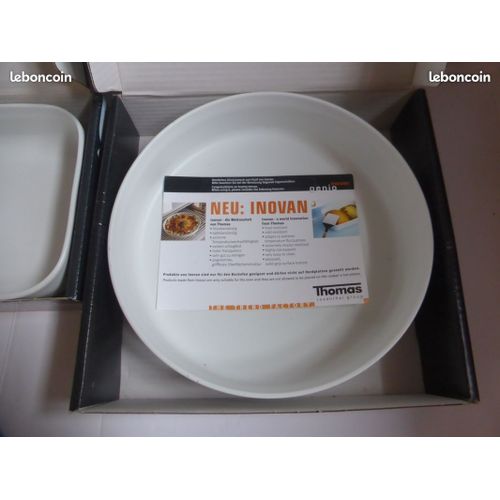 Plat À Gratin Rond 28 Cm Neuf Thomas Genio En Céramique Blanche