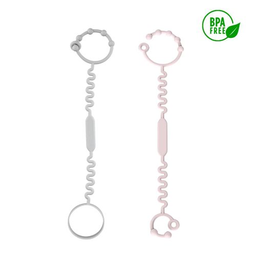 Lot De 2 Sangles De Sécurité Gobelets Et Jouets En Silicone Alimentaire Pour Bébé, Sangles Anti-Chute Bébé