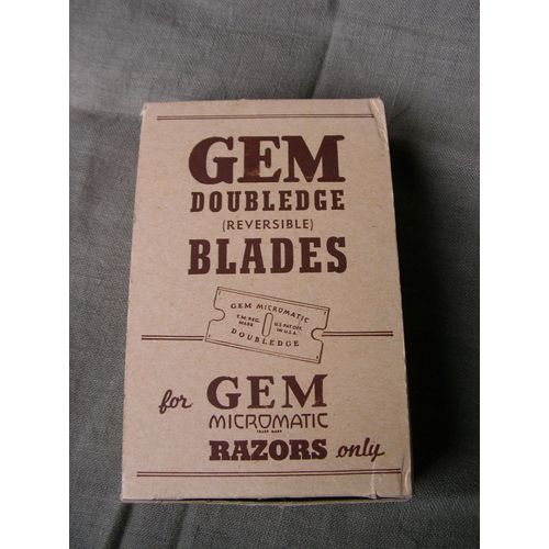 Ww2 Us Boite Vide Lames De Rasoirs Neuf Américaines Gem Et Un Paquet De Lames ( 39-45 )