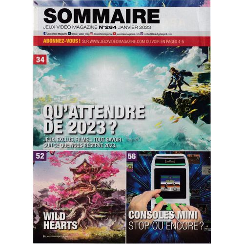 Jeux Video Magazine - N°264 - Janvier 2023 - 2023 La Stratégie Des Constructeurs, Les Projets Des Éditeurs, Les Studios À Surveiller.