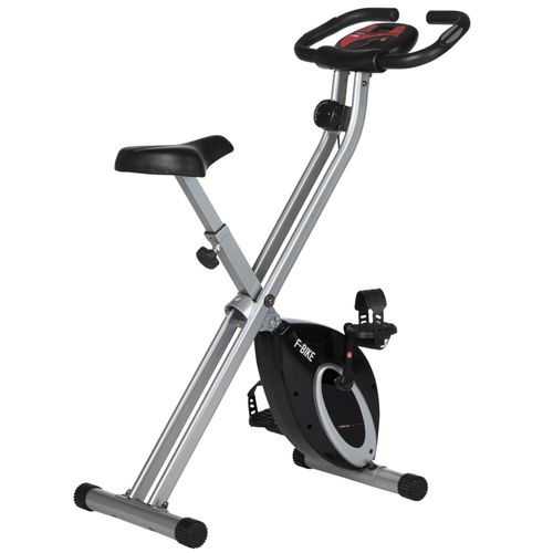 Ultrasport F-Bike, Entraîneur Vélo, Vélo D'appartement, Home Trainer Pliable, Écran Lcd, Opt. Capteurs Pouls Main, Niveaux De Résistance Réglables