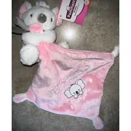 Doudou Mon Petit Koala Rose Mouchoir Bébé Peluche Naissance 