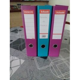 Lot De 3 Classeurs A Levier Esselte 70 Mm Dont Un Avec Pochette 21x29.7