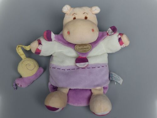 Doudou Hippopotame Mauve Marionnette Doudou Et Compagnie