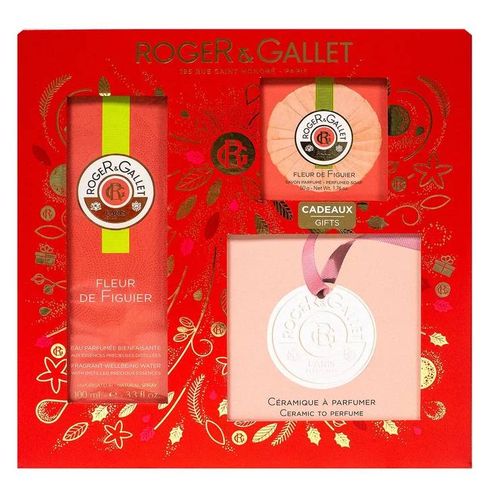 Roger & Gallet Coffret Fleur De Figuier Eau Parfumée Bienfaisante 100 Ml + Savon Parfumé 50 G + Céramique À Parfumer 