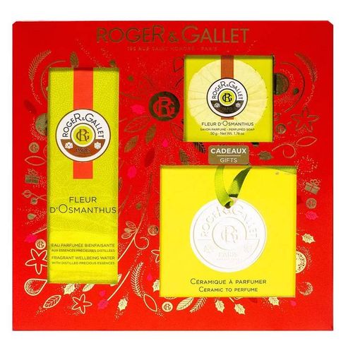 Roger & Gallet Coffret Fleur D'osmanthus Eau Parfumée Bienfaisante + Savon Parfumé 50 G + Céramique À Parfumer 