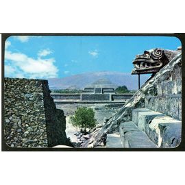 Carte Postale Mexico, La Zona Arquelogica De San Juan Teotihuacan Vista Desde El Fabuloso Templo De Quetzalcoati