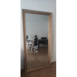 Miroir en paulownia doré 90x180 cm - ? En excellent ? Cadre en bois doré, design chic et intemporel ? Peut être posé au sol ou accroché au mur à venir récupérer sur [94]