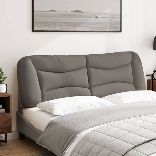 vidaXL Coussin de tête de lit taupe 160 cm tissu