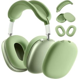 Coque de Protection Compatible avec Airpods Max, Protège Les Ecouteurs Contre Les Rayures et Les Dommages, Coque de Protection en Silicone Souple Housse Accessoire pour AirPods Max Casque-Vert
