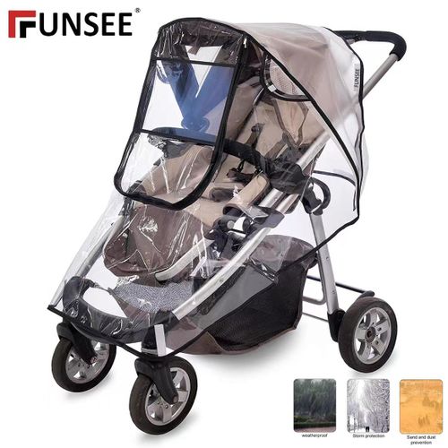 Housse De Pluie Universelle Pour Poussette,Protection Pluie Pour Poussette Housse De Pluie Poussette Avec Fenêtr,Bonne Circulation