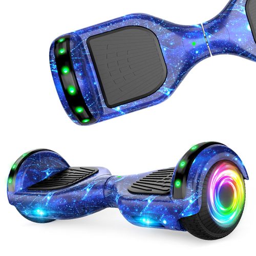 Hoverboard 6,5 Pouces Moteur Puissant, Bluetooth + Lumière Led, Idéal Pour Enfant Et Ados, Batterie 18v/2.6ah, Bleu - Sisigad