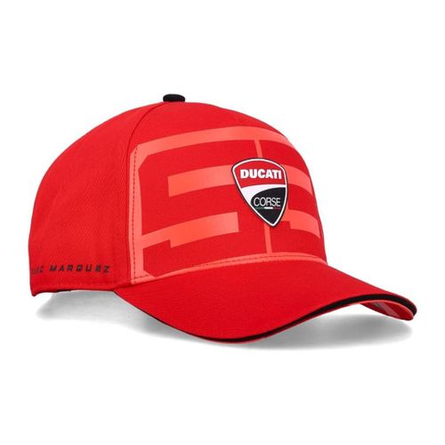Casquette De Baseball Enfant Ducati Dual Marquez - 93 Moto Gp Officiel Taille Unique Rouge