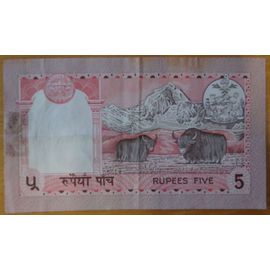 Billet De Banque - Népal - 5 Rupees -