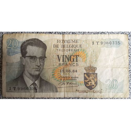 Billet De Banque - Belgique - 20 Francs - 1964 -
