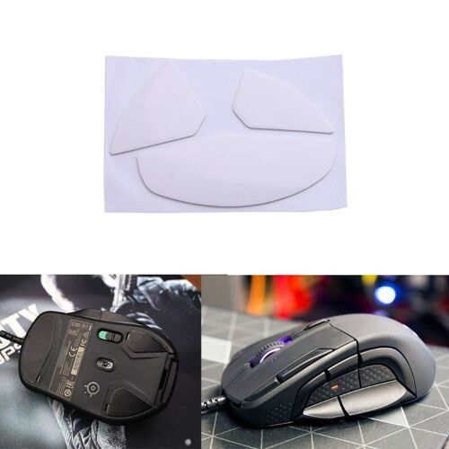 1pack De Patins De Souris Blancs À Bords Arrondis Et Incurvés, Remplacement Des Pieds De Souris Compatible Avec La Série Steel Rival 500