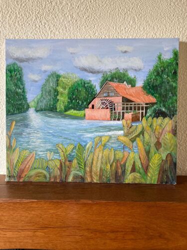Peinture À L’Huile « Le Moulin De Maintenay » Hauts-De-France