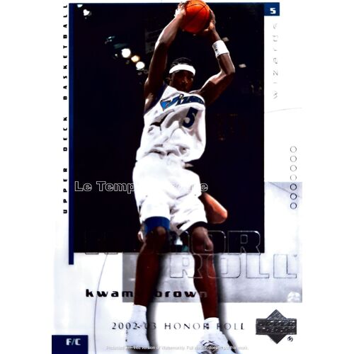 Carte Nba 2002/03 Upper Deck Honor Roll - Kwame Brown #89